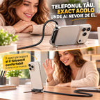 Cablu USB-C 2-în-1 cu Suport pentru Telefon – Încarcă și Folosește Telefonul în Același Timp