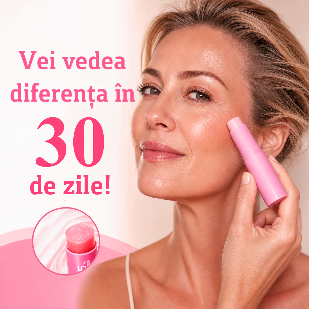 Stick anti-rid cu PDRN și colagen roz – Efect lifting instant și piele vizibil mai fermă în fiecare aplicare