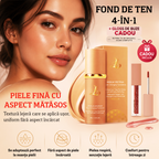 Fond de Ten 4-în-1 cu Nuanță Adaptabilă + Gloss Tip Ulei pentru Luciu și Hidratare CADOU